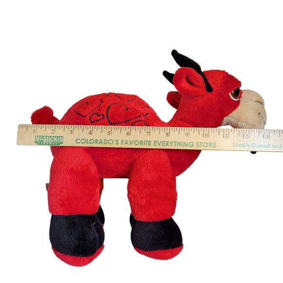 Goat Plushy Plush Red Devil Hearts 12" Stuffed Animal Valentine Russ Berrie - Picture 3 of 13